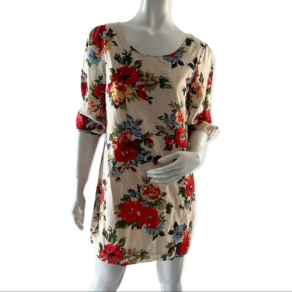 Tulle Floral Mini Dress Size XS